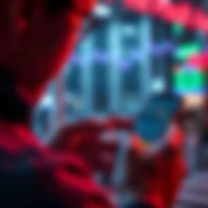 A person using a smartphone to trade cryptocurrency on Revolut X, displaying low fees and easy wallet access.