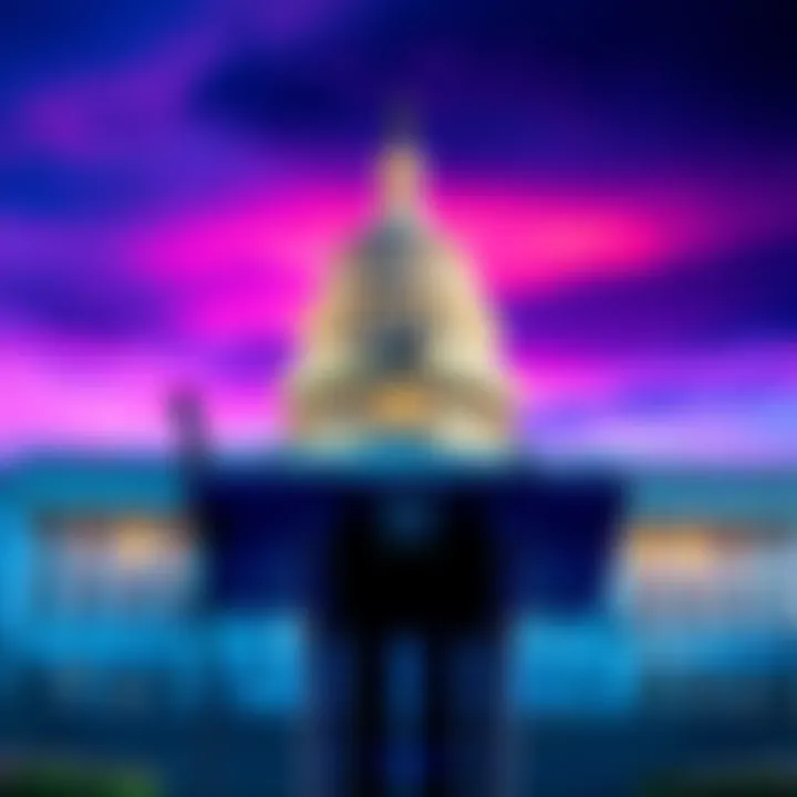 Ripple CEO Brad Alderoty speaking at a podium with a backdrop of the U.S. Capitol, expressing confidence in the Clarity Act's passage.