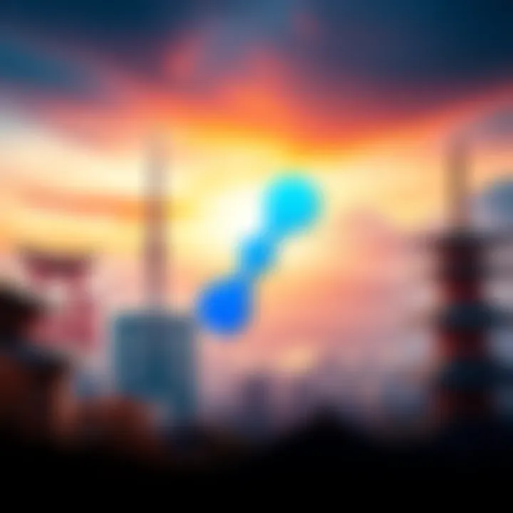 Ripple Partnerships in Japan Ripple logo alongside Japanese landmarks representing partnerships in Japan.