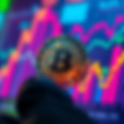 $POWSCHE altcoin symbol with a background showing upward market trends and graphs.