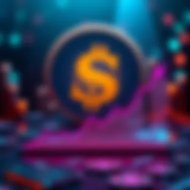 Rising Transaction Fees on Tangem A graph showing increasing transaction fees for buying kaspa through Tangem, with a currency symbol in the background.