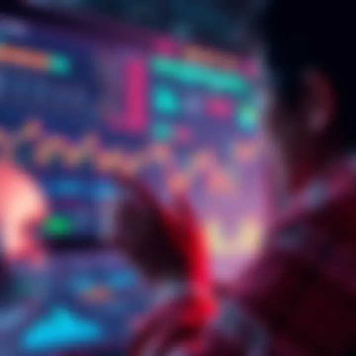 Risks in DeFi Investment A person analyzing financial charts with a focus on liquidity and exit risks in decentralized finance.