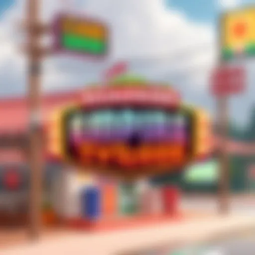 Logo of Roadside Empire Idle Tycoon with vibrant colors and game elements