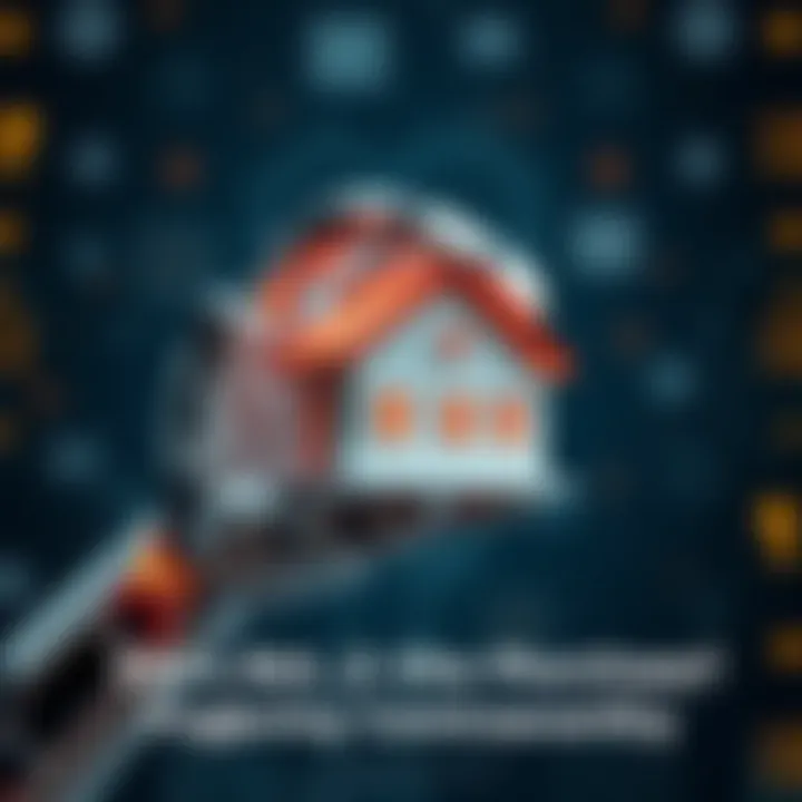 A robotic hand gripping a small house, symbolizing automation and property ownership issues.