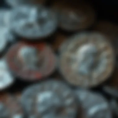 Roman Silver Denarii and Antoninianus A collection display of Roman silver denarii coins and a unique Antoninianus of Gordian, showcasing their details and historical significance.
