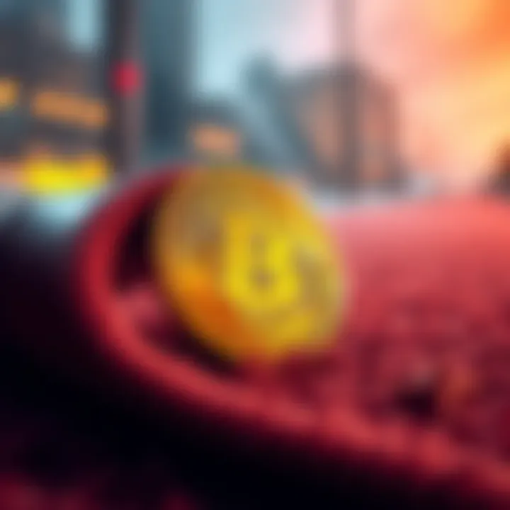 A graphic showing a cryptocurrency coin being pulled away from an investor, symbolizing a rug pull in the crypto world.