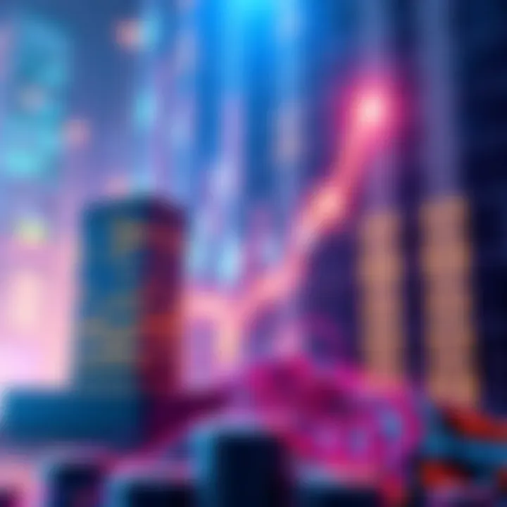 Growth of RWA Tokenization A visual representation of rising charts and real-world assets like buildings and gold being tokenized in the crypto market.