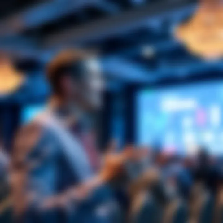 Ryan Wyatt, CEO of Cronos, giving a presentation on industry trends at a conference
