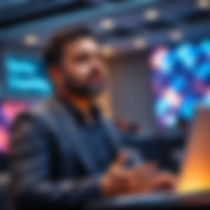 Sachin Kumar, Vice President at Morgan Stanley, speaking about Hashgraph and blockchain technology at a conference