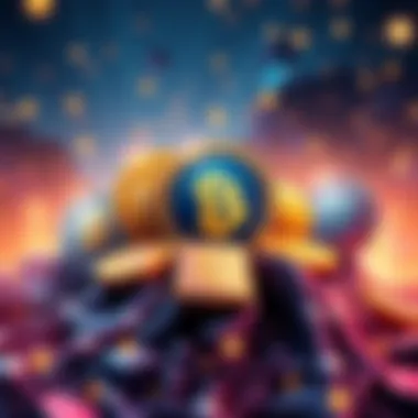 Illustration showing various stable coins on the Solana blockchain with a focus on security and stability