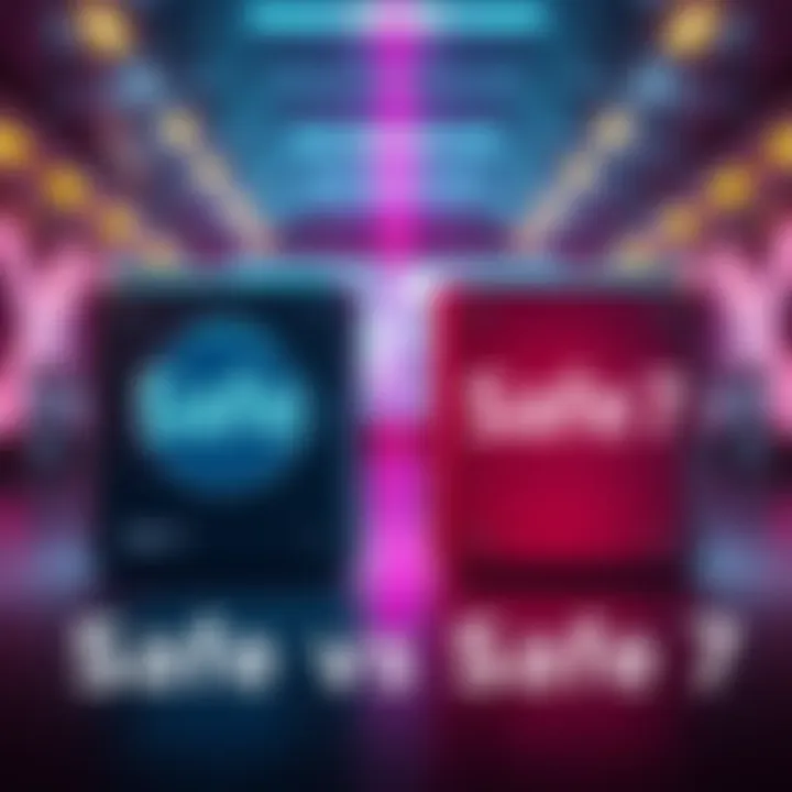 A side-by-side comparison of Safe 5 and Safe 7 features, highlighting differences in design and usability