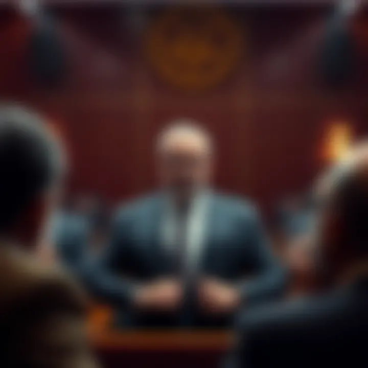 Former SafeMoon CEO Sentenced A courtroom scene showing the former SafeMoon CEO during sentencing for crypto fraud