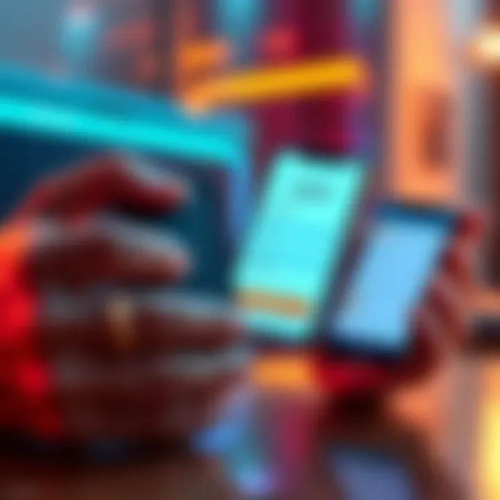 A person setting up the Safepal S1 hard wallet, showing the device and a phone with an app open for configuration.