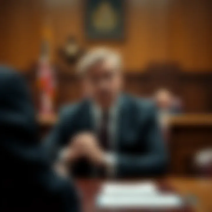 Sam Bankman-Fried sitting at a courtroom table during his trial, looking concerned.
