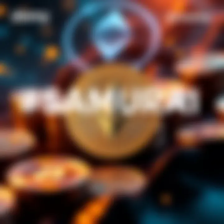 A graphic showing the $SAMURAI token symbol with a background of digital coins and Ethereum logo, promoting the giveaway event on Jasmy DEX, inviting people to participate by commenting their Ethereum...