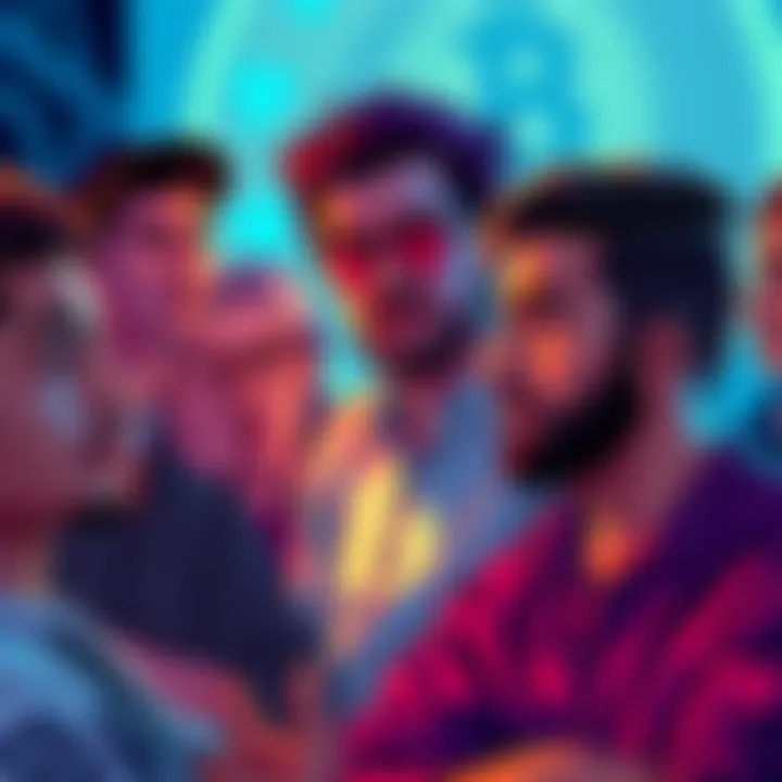 Sapphire community members sharing their reactions to Bitcoin's price drop, some looking concerned while others appear optimistic about alternatives.