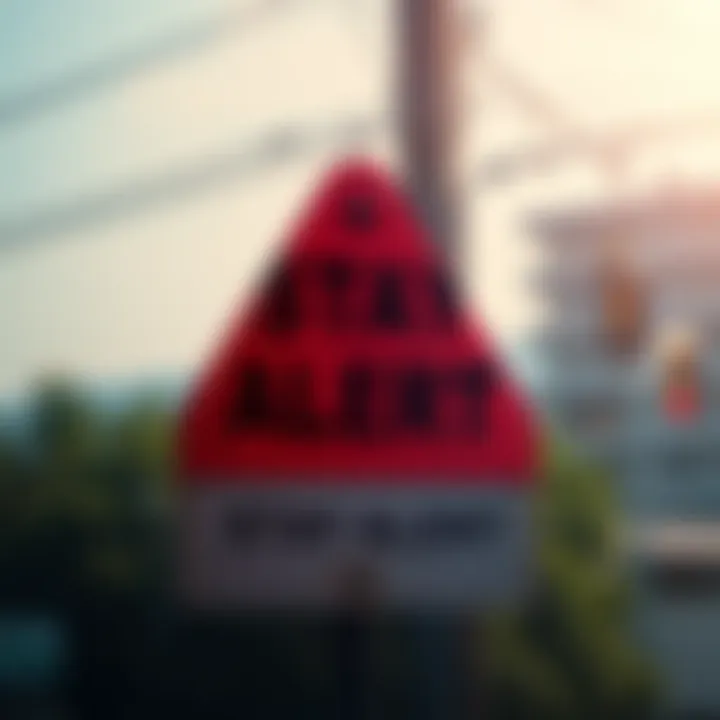 Scam Alert Sign A warning sign alerting people about a scam artist, with the phrase 'Stay Alert' prominently displayed.