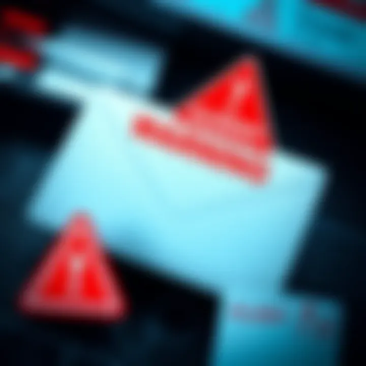 A warning notice about a scam letter circulating in Santa Monica, displaying an envelope and a red alert sign.