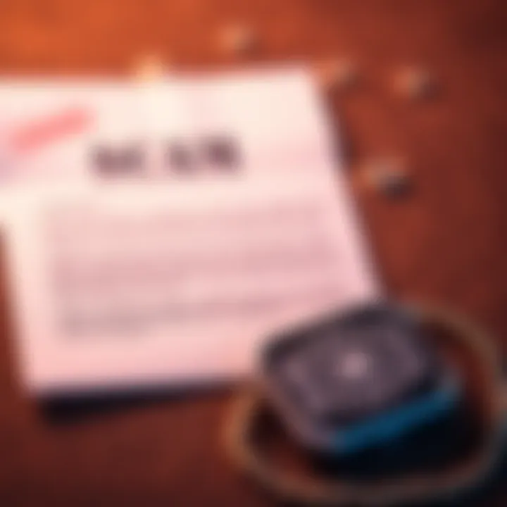 A close-up of a scam letter placed next to a Ledger cryptocurrency device, highlighting security risks in cryptocurrency.