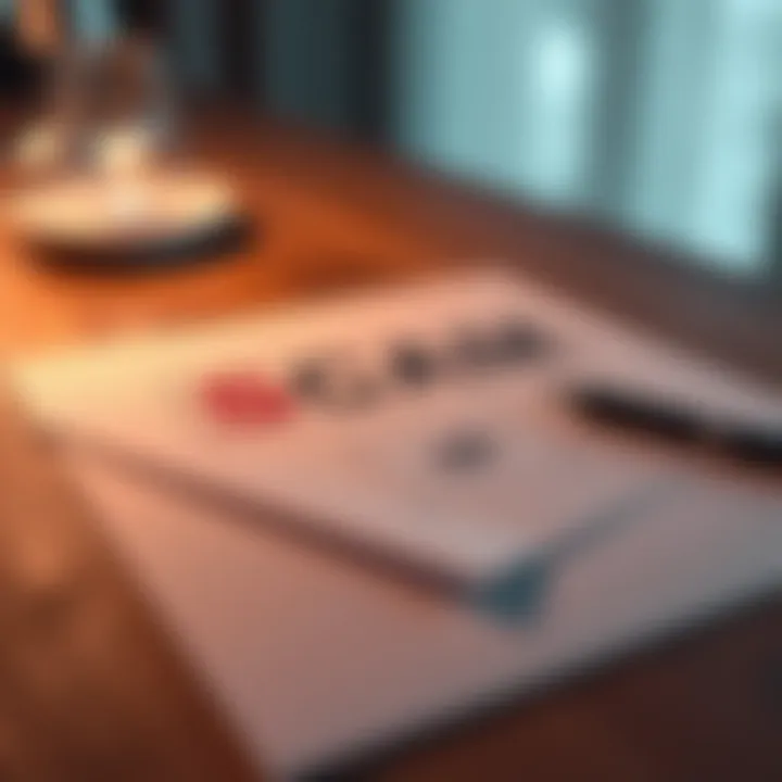 A close-up view of a scam letter laid out on a table, with an envelope and a pen next to it, showing warning signs.