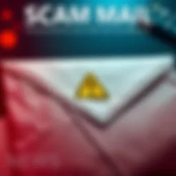 A close-up of a suspicious envelope marked with warning symbols, representing scam mail. People are discussing its authenticity online.