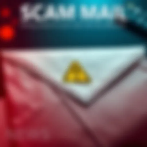 A close-up of a suspicious envelope marked with warning symbols, representing scam mail. People are discussing its authenticity online.