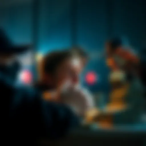 Scammers taking money from a person A person looking worried while scammers count stacks of cash nearby, illustrating financial loss and deceit