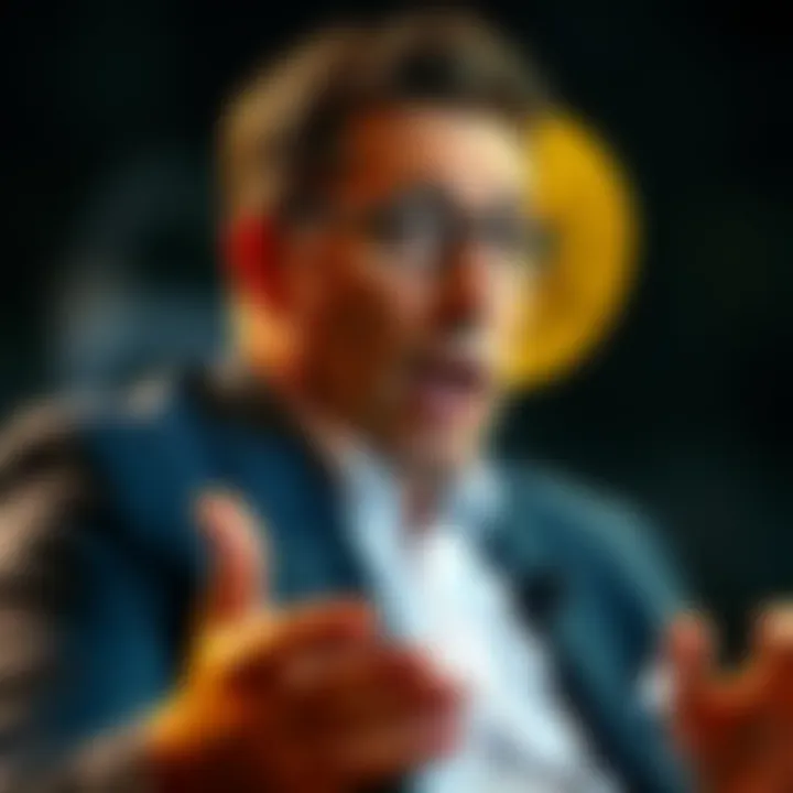 Scottie Pippen speaking about Buttcoin trading analysis during a discussion.