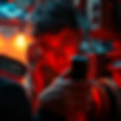 Person looking through old devices for hidden coins of a late brother