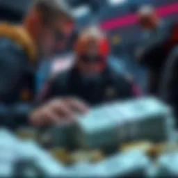 Agents from the Secret Service examining a large amount of cryptocurrency in a cold wallet