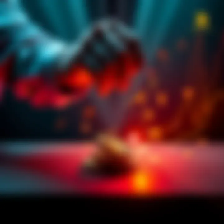 Secure Your Crypto Investments A person moving cryptocurrency assets from a risky platform to a secure wallet, symbolizing protection of wealth