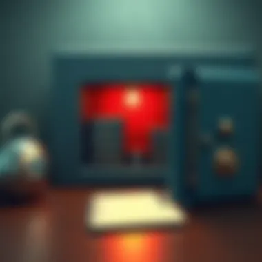 Secure Crypto Storage Options A safe, metal plates, and a notebook for storing crypto seed phrases safely.