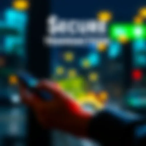 A person using a smartphone app to send and receive cryptocurrency without revealing identity