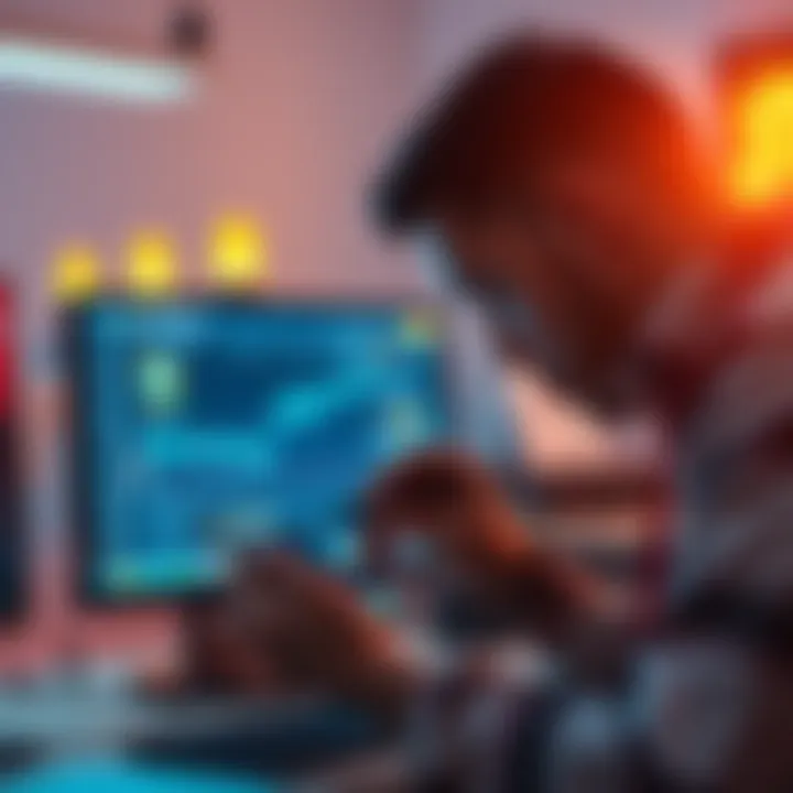 Secure Crypto Wallet and Exchange A person examining a secure hardware wallet and a computer screen showing a trustworthy crypto exchange platform