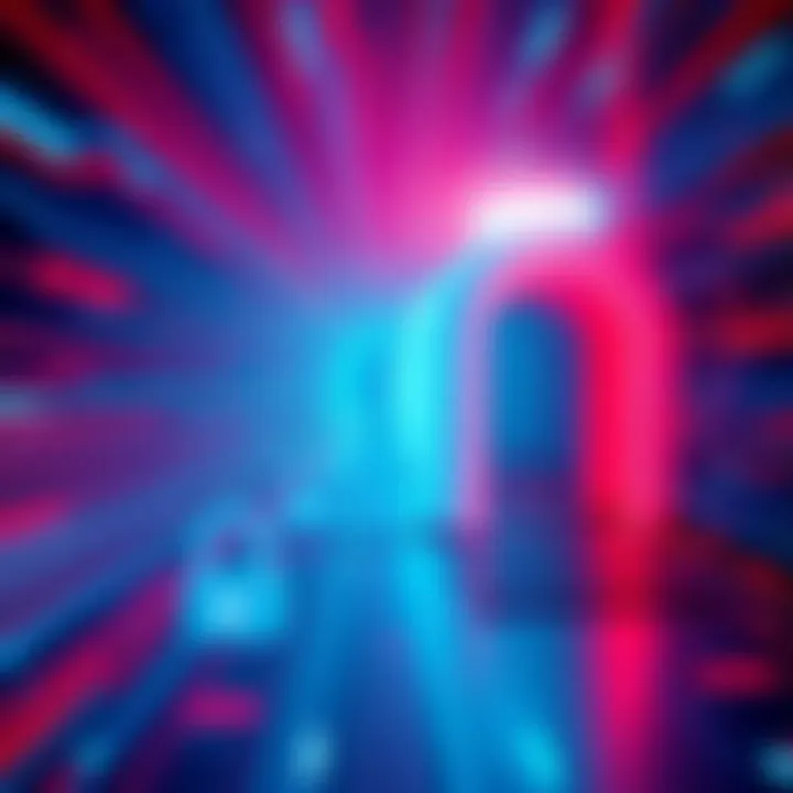 A visual representation of a secure server connection with an encrypted tunnel, symbolizing data security for app updates.