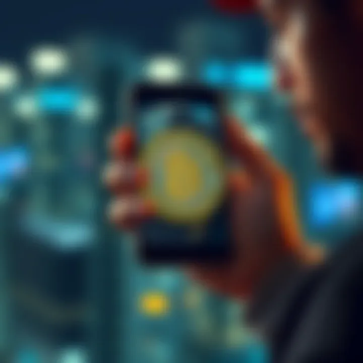 A person holding a smartphone displaying a Bitcoin wallet while looking thoughtful, representing self custody in cryptocurrency.