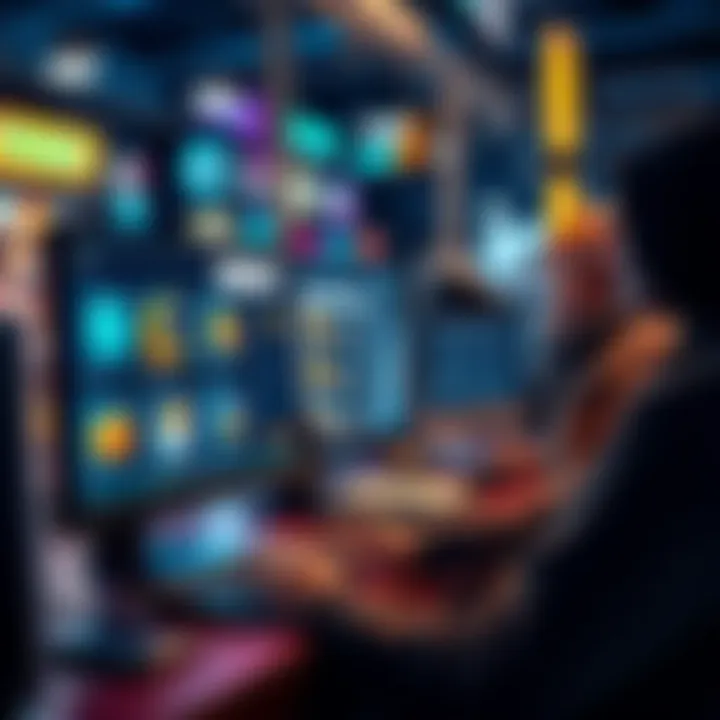 A person using a computer to sell NFTs on a digital marketplace