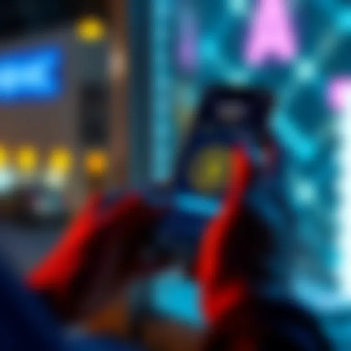 Selling Crypto for USD A person using a smartphone app to sell cryptocurrencies for cash