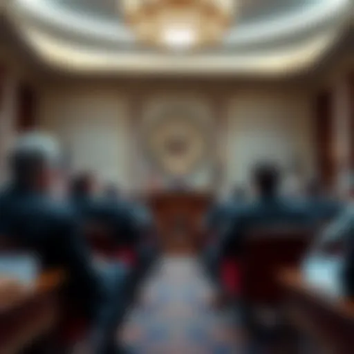 Members of the Senate Banking Committee cast votes for the Clarity Act in a meeting room