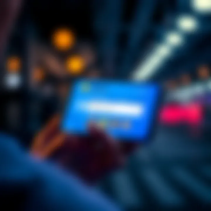 A person using a smartphone to transfer USDC or USDT to a Solana address, with crypto icons visible on the screen