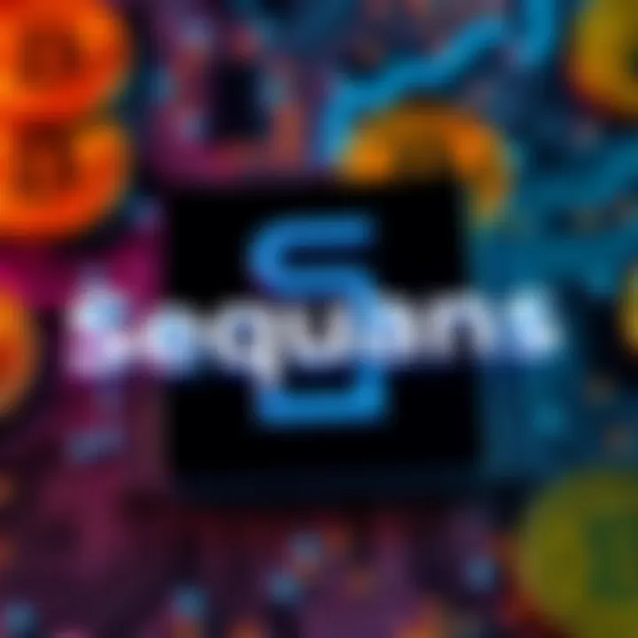 Sequans semiconductor logo with Bitcoin symbols in the background, symbolizing the company's effort to increase its cryptocurrency holdings.