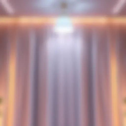 A modern curtain-like light fixture showcasing its elegant design and functionality