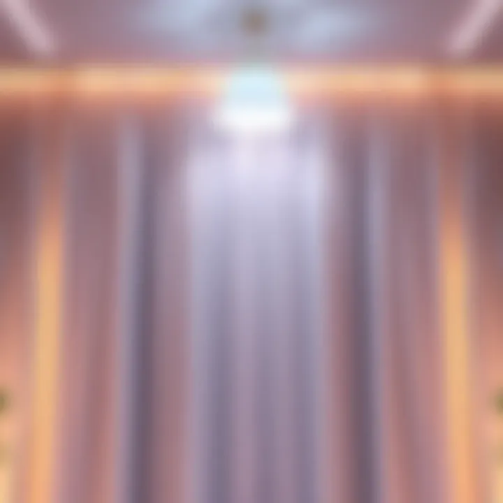 A modern curtain-like light fixture showcasing its elegant design and functionality