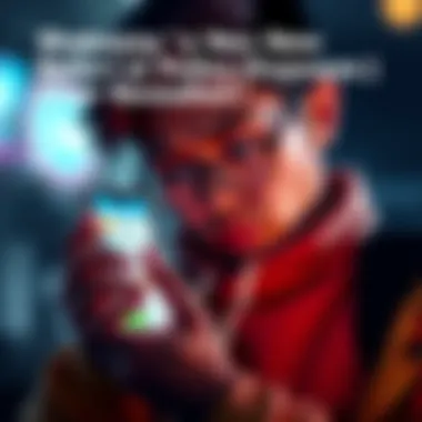 A concerned person looking at a phone showing Shakepay referral links with user names revealed