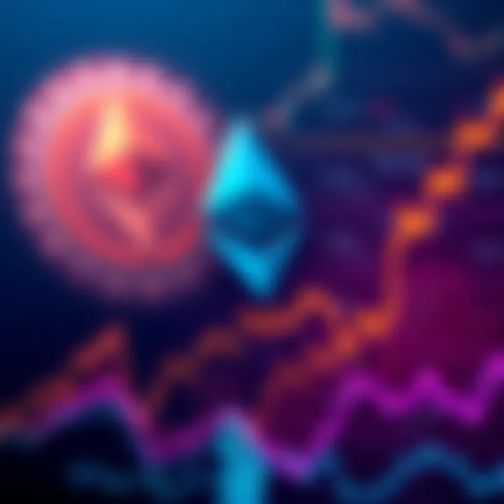 A graph showing a 20% drop in SharpLink shares with an Ethereum logo in the background