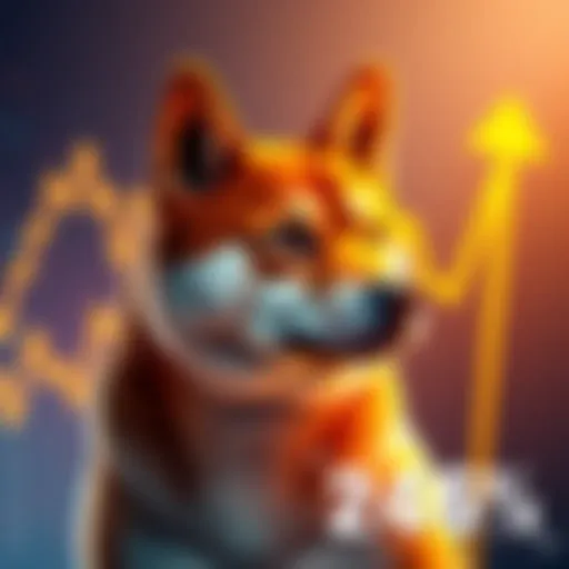 Shiba Inu Bull Signal Shiba Inu dog with rising graph background, symbolizing a 246% price increase