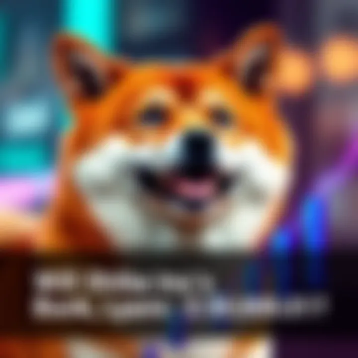 Image showing a Shiba Inu dog with a rising graph indicating price increase, symbolizing the potential bounce of Shiba Inu cryptocurrency.