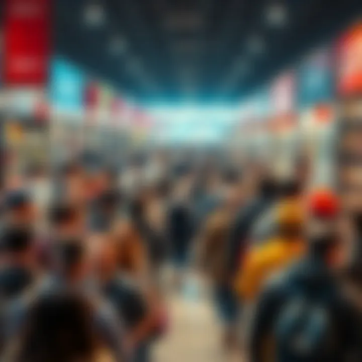 People crowded around store displays, eager to buy items as prices rise
