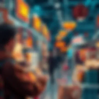 Shopping on XMR Bazaar A person browsing items on XMR Bazaar website, showing various products available for purchase with XMR.