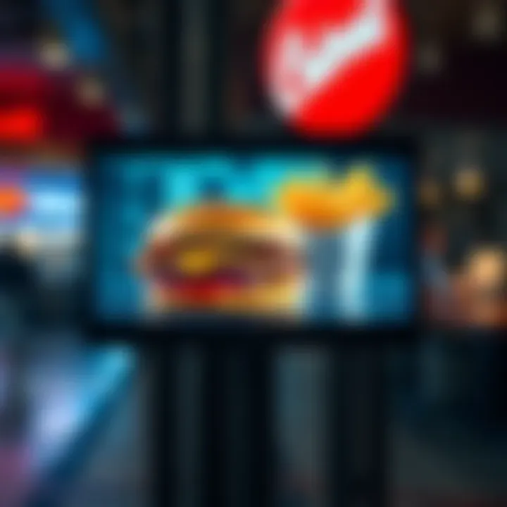 A digital screen displaying a 5-second advertisement for Culver's with a mouth-watering burger and fries on it